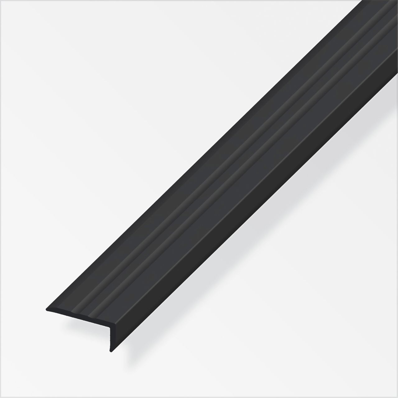 alfer Abschlussprofil 1 m, 25 x 10 mm PVC (Kunststoff) glatt schwarz von ALFER