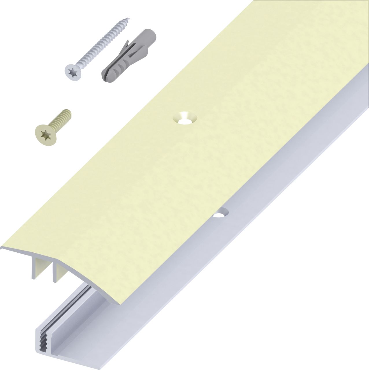 alfer Niveauausgleichs- Träger-Profil 2 m, 45 x 7 - 15 mm champagner von ALFER