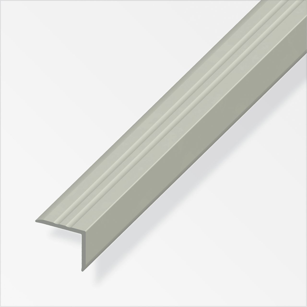 alfer Treppenprofil 1 m, 25 x 21 mm PVC (Kunststoff) glatt graubeige von ALFER