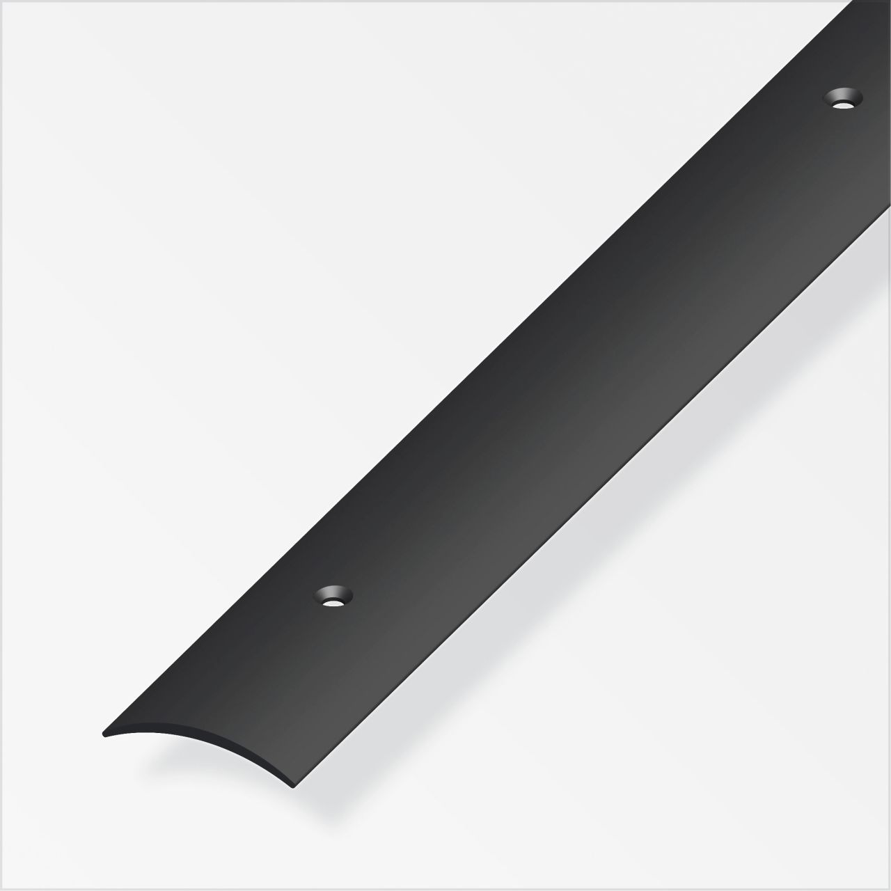 alfer Übergangsprofil 1 m, 30 x 5 mm PVC (Kunststoff) glatt schwarz von ALFER