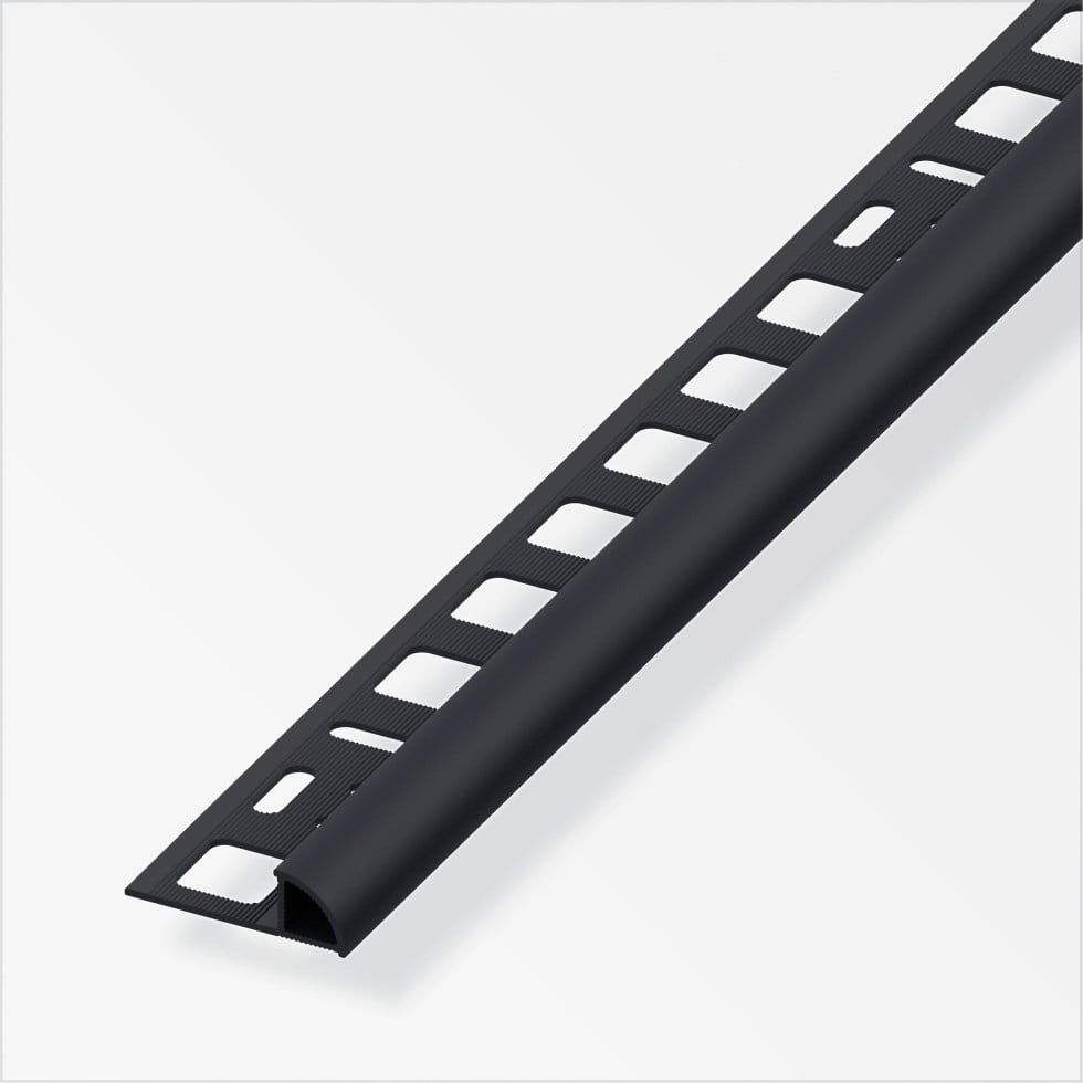 alfer Viertelkreisprofil PVC glatt schwarz alfer Viertelkreisprofil PVC glatt schwarz von ALFER