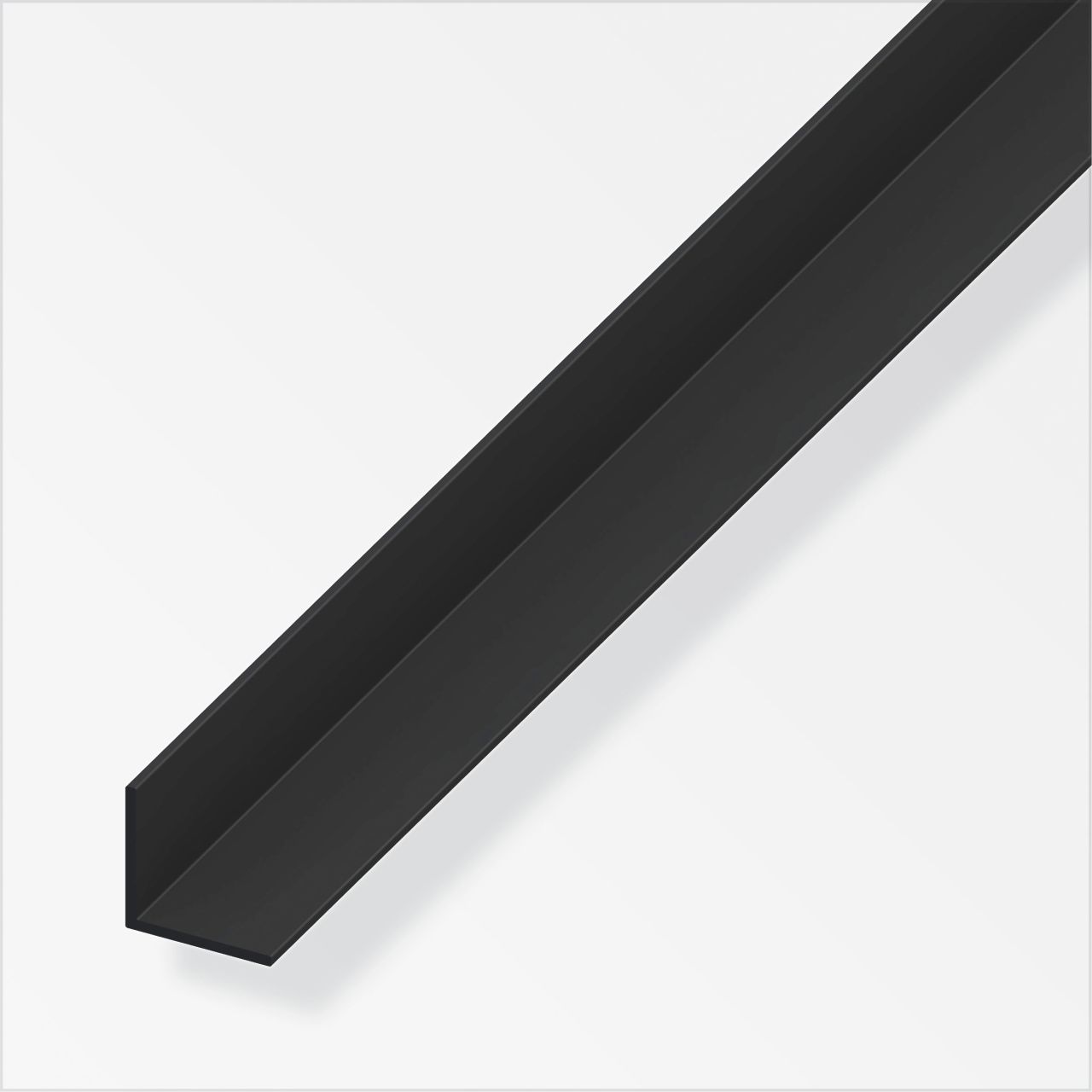 alfer Winkel 2 m, 15 x 15 mm PVC (Kunststoff) glatt schwarz von ALFER