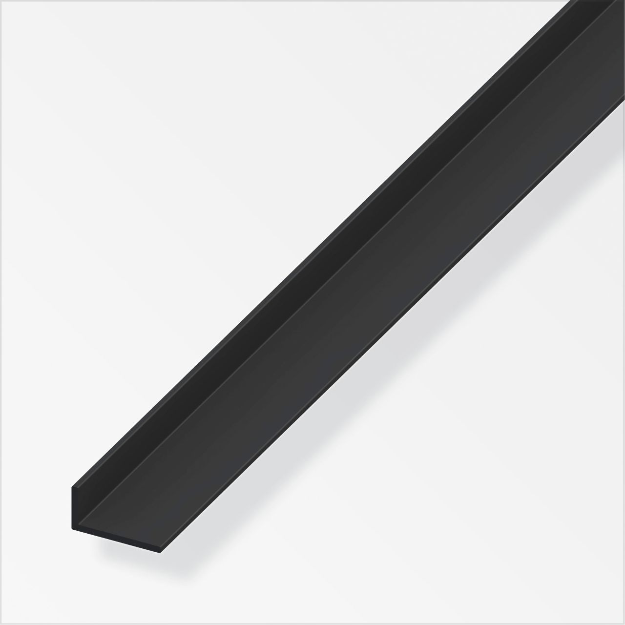 alfer Winkel 2 m, 20 x 10 mm PVC (Kunststoff) glatt schwarz von ALFER