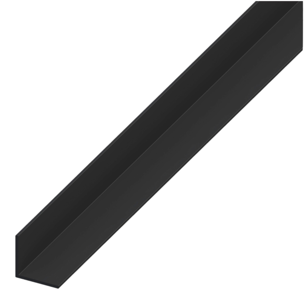 alfer Winkel 1 m, 25 x 25 mm PVC (Kunststoff) glatt schwarz von ALFER