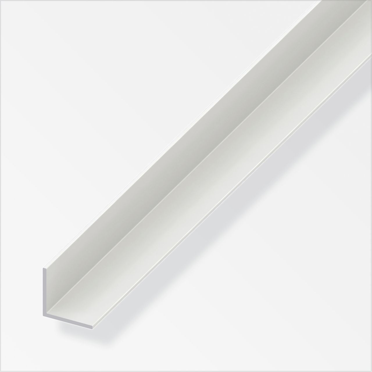 alfer Winkel 2 m, 20 x 20 mm PVC (Kunststoff) glatt weiss von ALFER