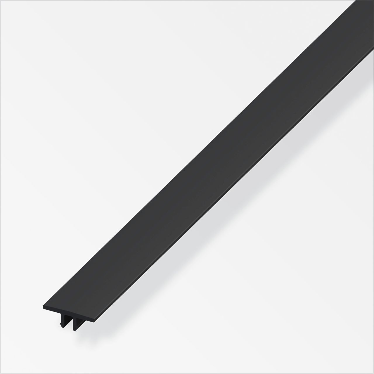 coaxis®-Abdeckleiste 1 m, 16 mm PVC (Kunststoff) glatt schwarz von ALFER