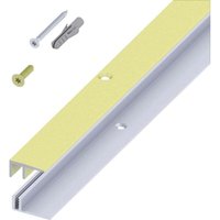 alfer Abschluss- + Träger- 1 m, 21 x 10.5 x 7 - 15 mm Alu eloxiert messing Profil von ALFER