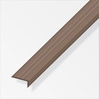 alfer Abschlussprofil 1 m, 25 x 10 mm PVC (Kunststoff) glatt braun Profil von ALFER