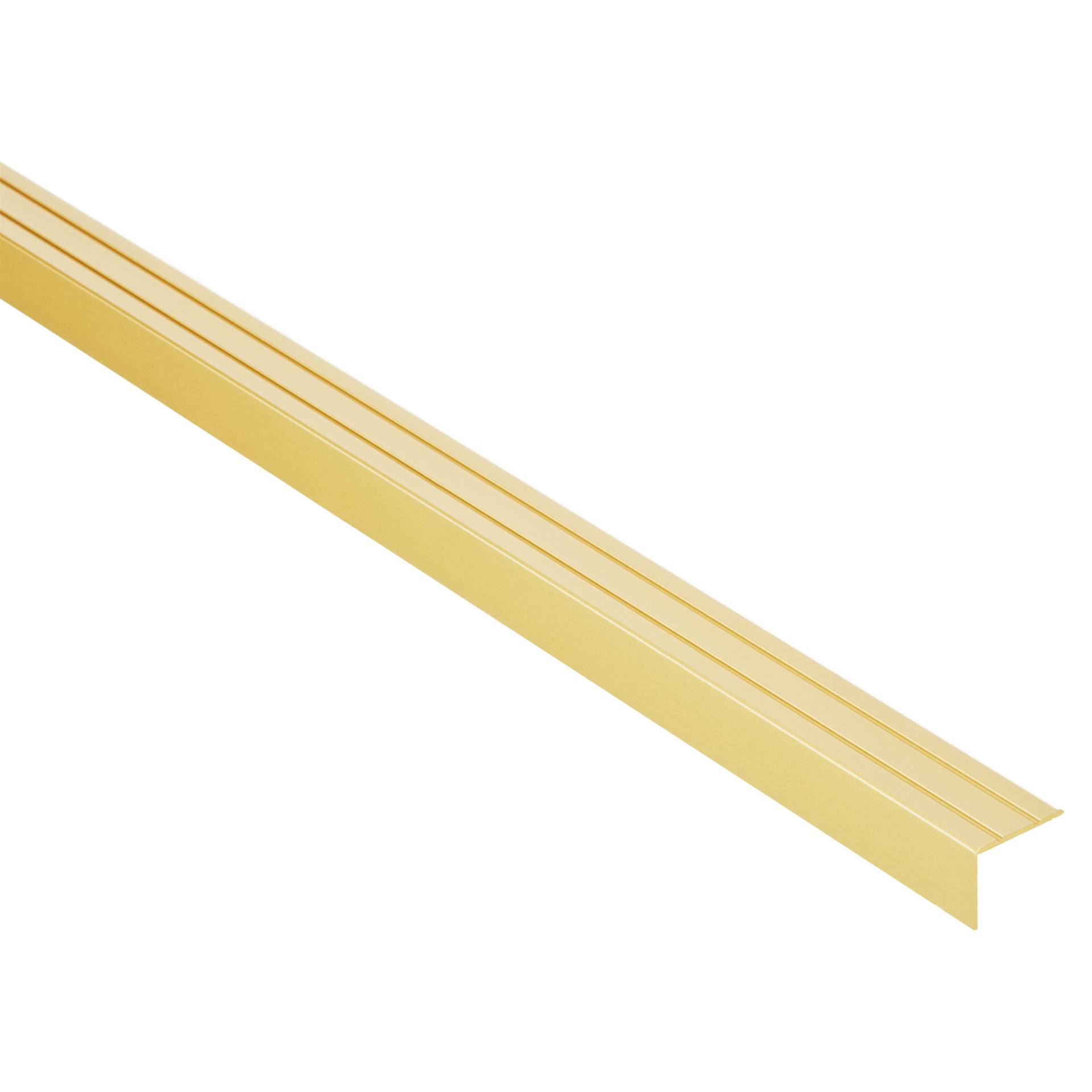 alfer Abschlussprofil 'clipstech®' Aluminium messingfarben 1000 x 18 mm von ALFER
