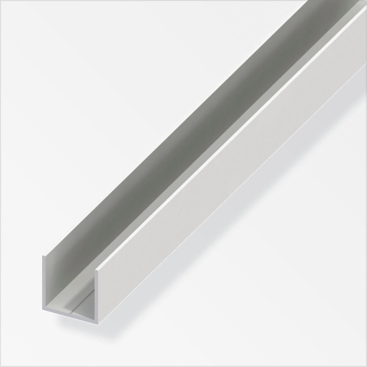 alfer Quadrat-U 2.5 m, 11.5 x 1.5 mm PVC (Kunststoff) glatt weiss von ALFER