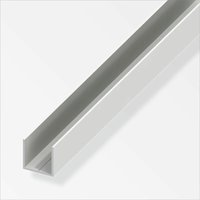 Alfer - Quadrat-U-Profil 23,5 x 23,5 x 2500 mm weiß Kunststoff Profil u Schiene von ALFER