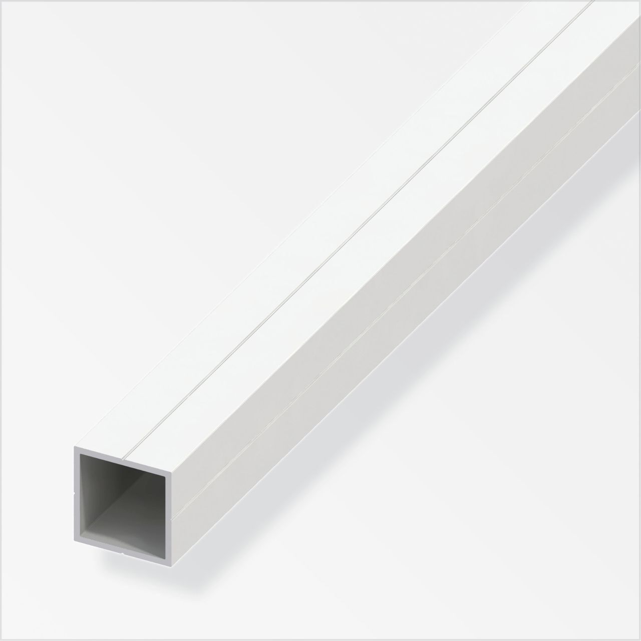 alfer Quadratrohr 1 m, 23.5 x 1.5 mm PVC (Kunststoff) glatt weiss von ALFER