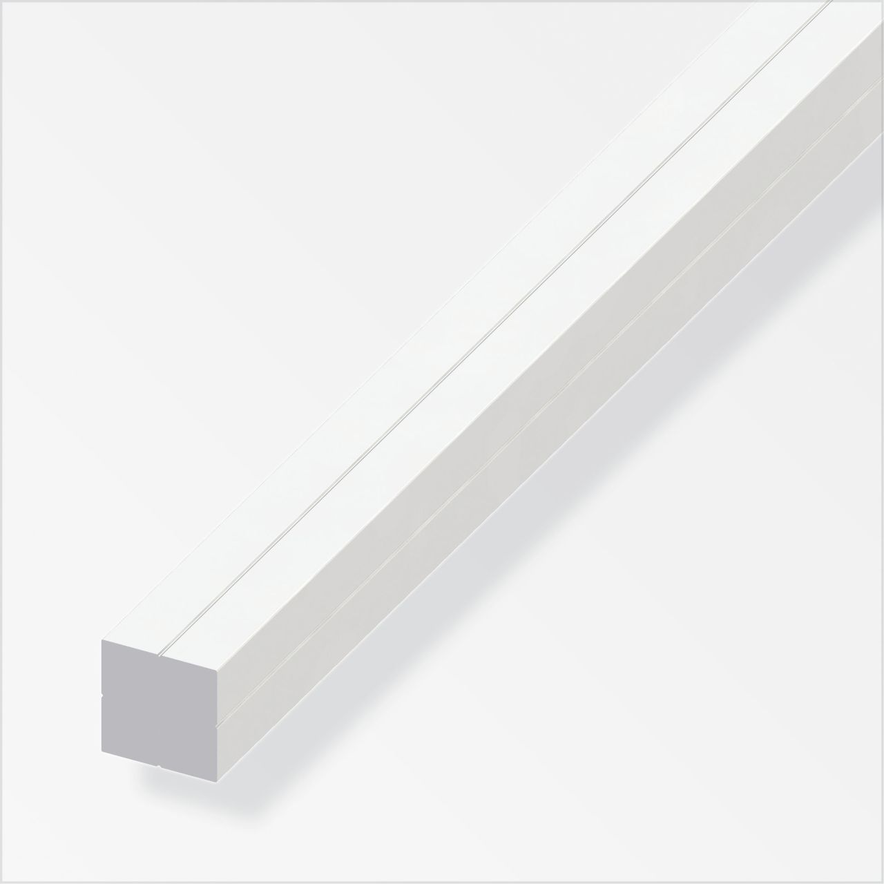 alfer Quadratstange 1 m, 7.5 mm PVC (Kunststoff) glatt weiss von ALFER