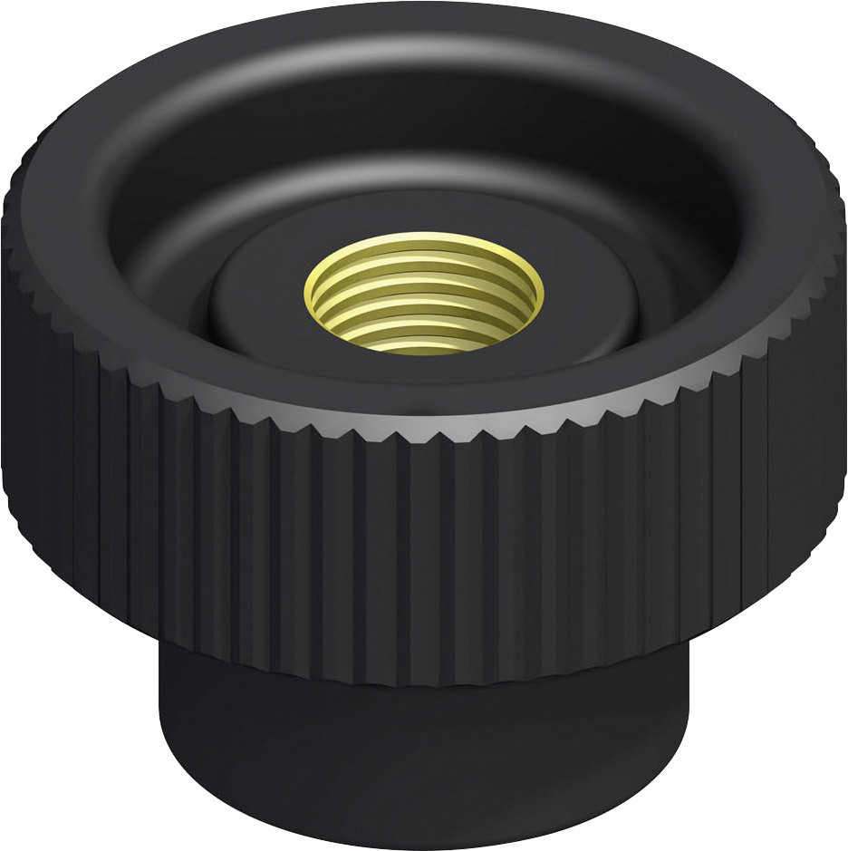 alfer Rändelmutter mit Gewinde M8 PVC (Kunststoff) glatt schwarz alfer Rändelmutter mit Gewinde M8 PVC (Kunststoff) glatt schwarz von ALFER