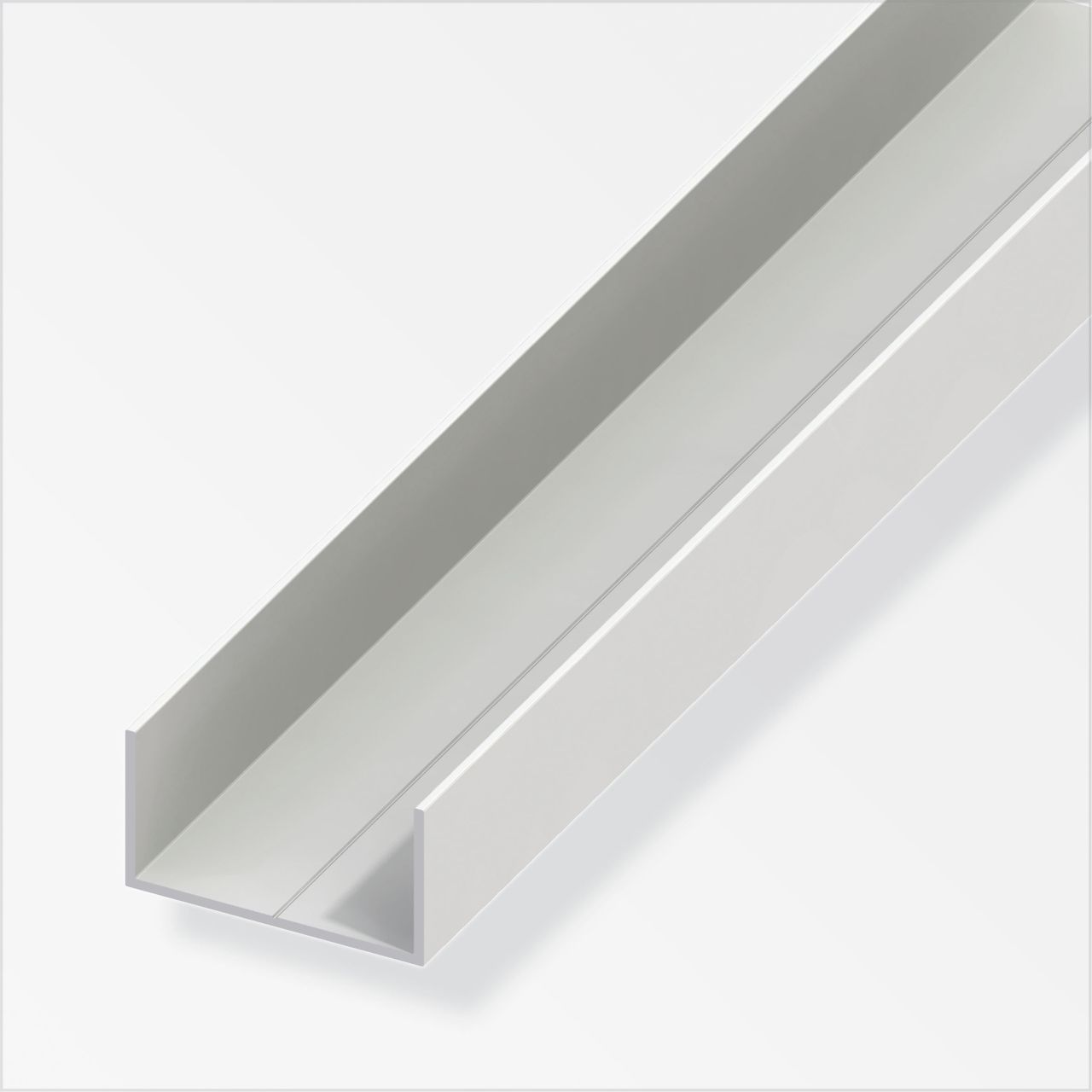 alfer Rechteck-U 1 m, 19.5 x 35.5 x 1.5 mm PVC (Kunststoff) glatt weiss von ALFER