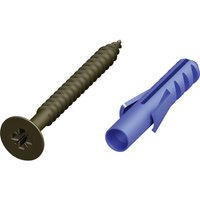 alfer Schrauben und Dübel 3 x 30 mm verzinkt bronze - 10 Stk. Gewindeschrauben von ALFER