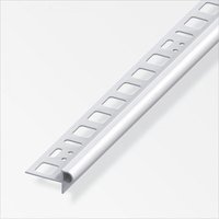 alfer Treppenkantenprofil 2.5 m, 8 x 24.5 x 7.5 mm Alu eloxiert silber Treppenkantenprofil von ALFER