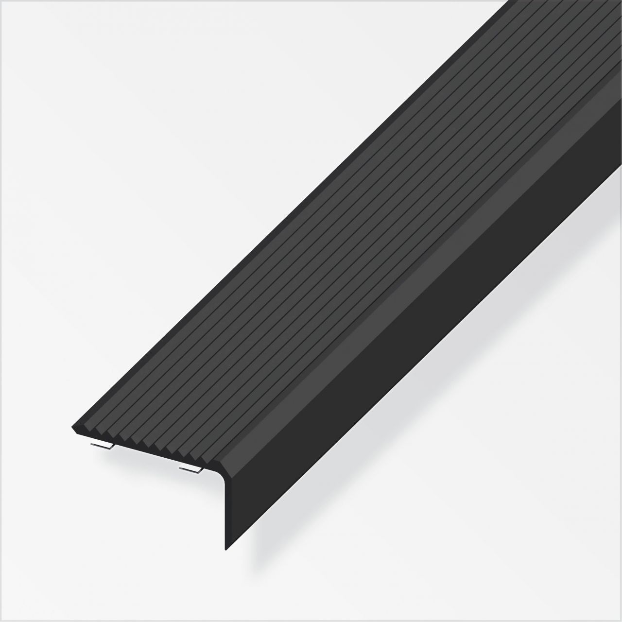 alfer Treppenprofil 1 m, 4.1 x 2.3 cm PVC (Kunststoff) glatt schwarz von ALFER