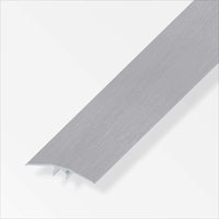 alfer Übergangs-Profil 1 m, 46 mm Aluminium eloxiert gebürstet grau, grau Übergangsprofile von ALFER
