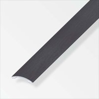 alfer Übergangsprofil 1 m, 30 x 5 mm Alu eloxiert gebürstet dunkelgrau Übergangsprofil von ALFER