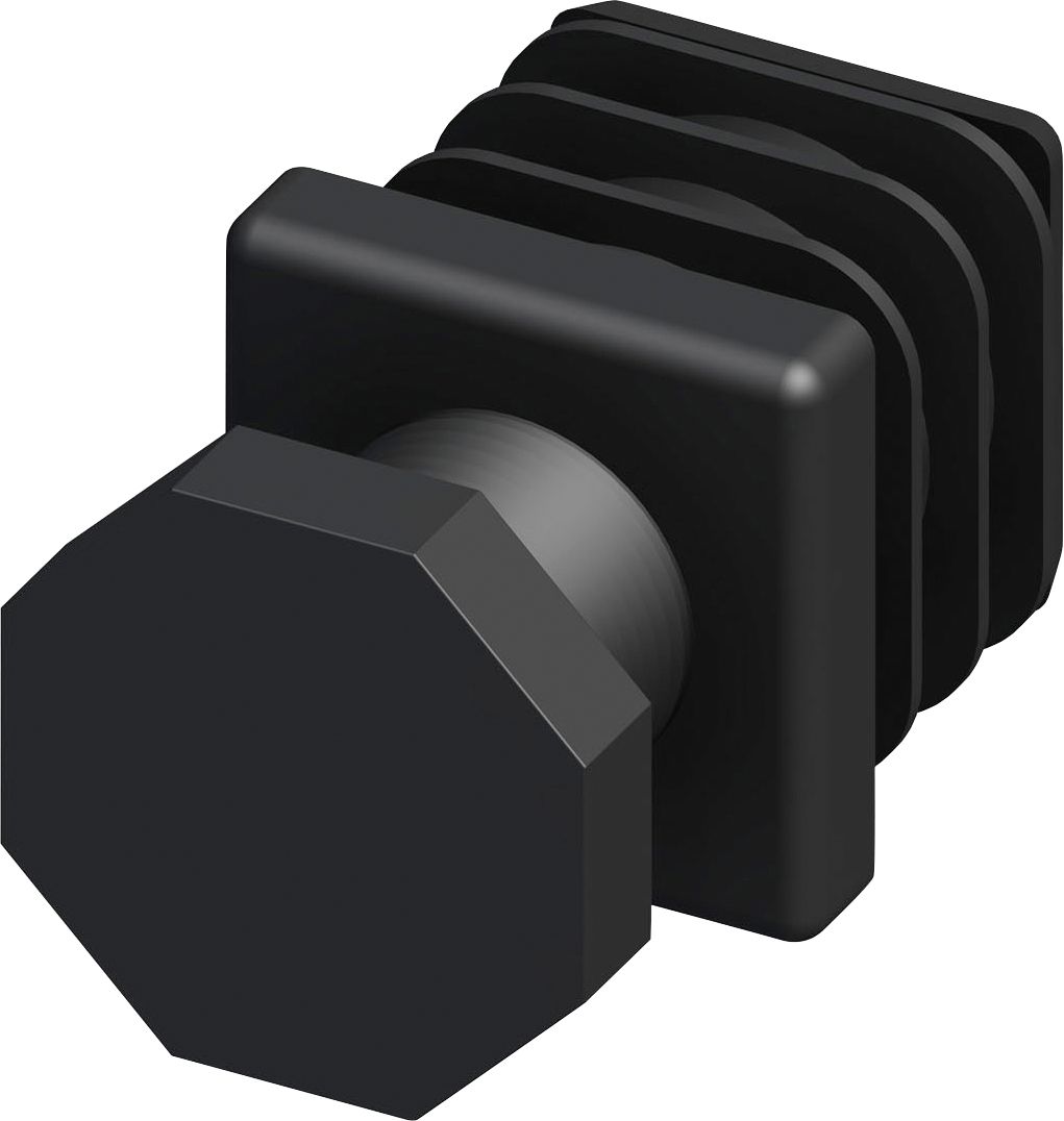 alfer Verstellfuß 23.5 mm 23.5 mm PVC (Kunststoff) glatt schwarz von ALFER
