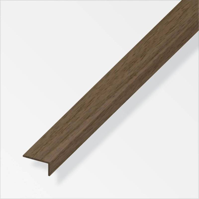 alfer Winkel 1 m, 13 x 22 mm PVC (Kunststoff) glatt nussbaum von ALFER