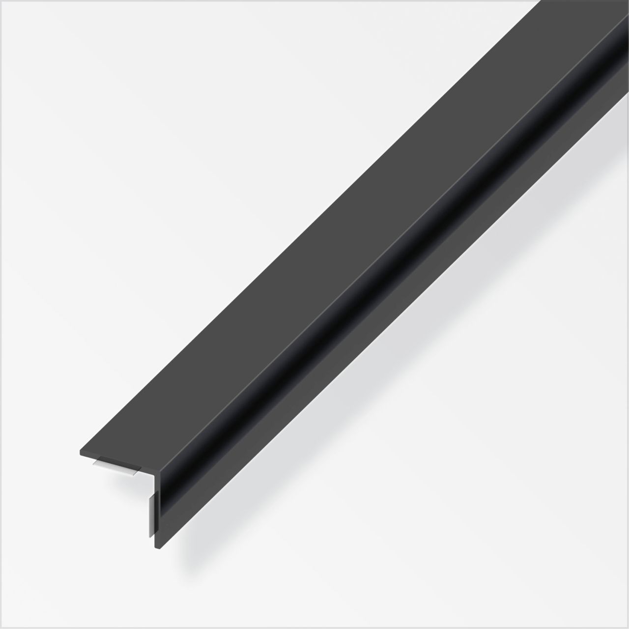 alfer Winkel 1 m, 20 x 20 mm PVC (Kunststoff) glatt schwarz glänzend von ALFER