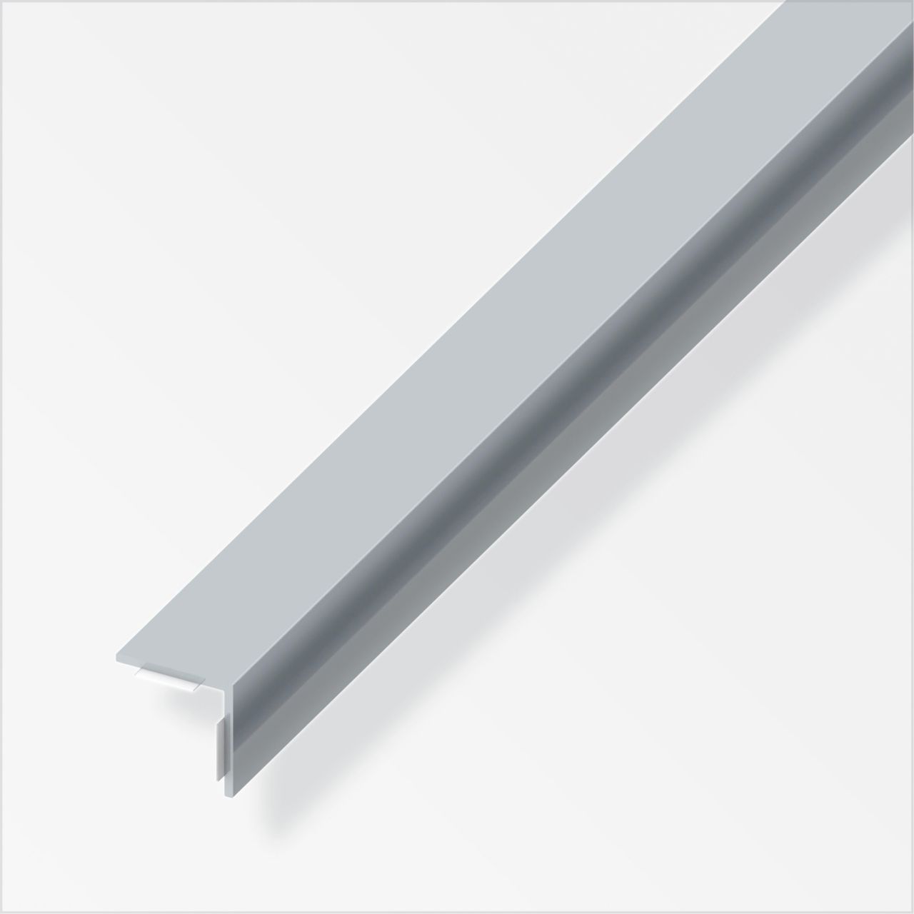 alfer Winkel 1 m, 20 x 20 mm PVC (Kunststoff) glatt grau glänzend von ALFER
