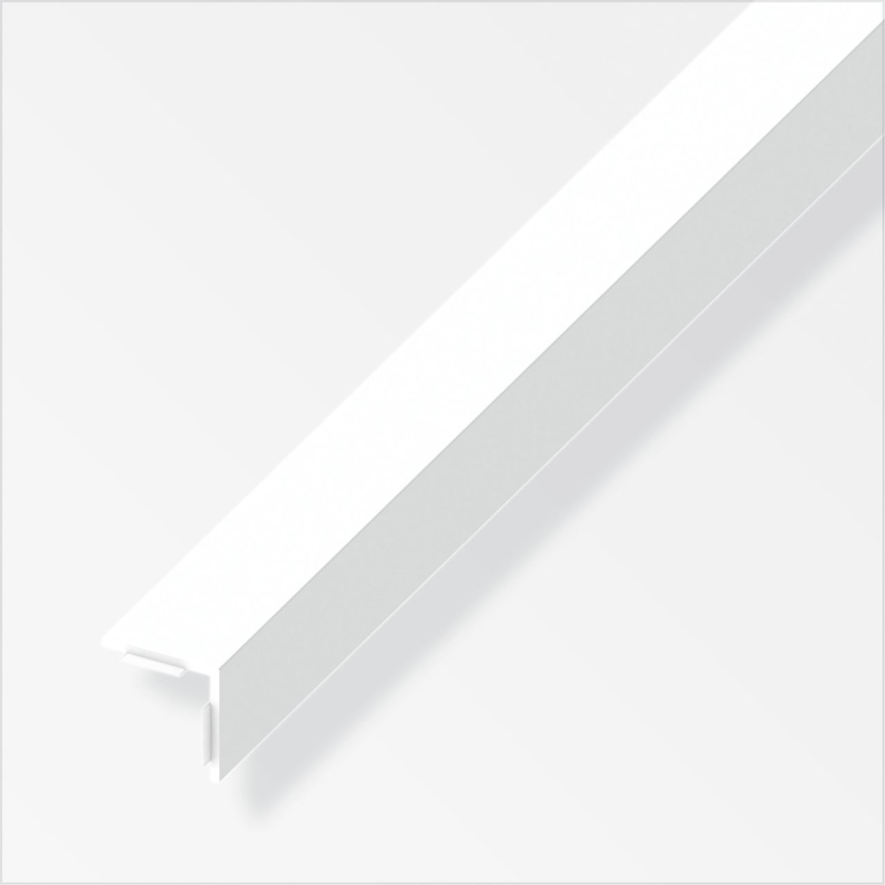 alfer Winkel 1 m, 30 x 30 mm PVC (Kunststoff) Selbstklebend glatt weiss von ALFER