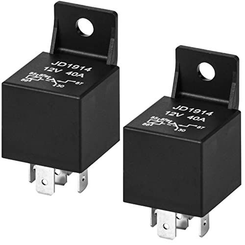 2 Stück Relais 12V 40A 5 Pin Wasserdicht Car Relay Motorrelais Arbeitsstromrelais Auto Moto Schalter Vorspeisen für Auto-LKW-Motor von ALFFREUDE