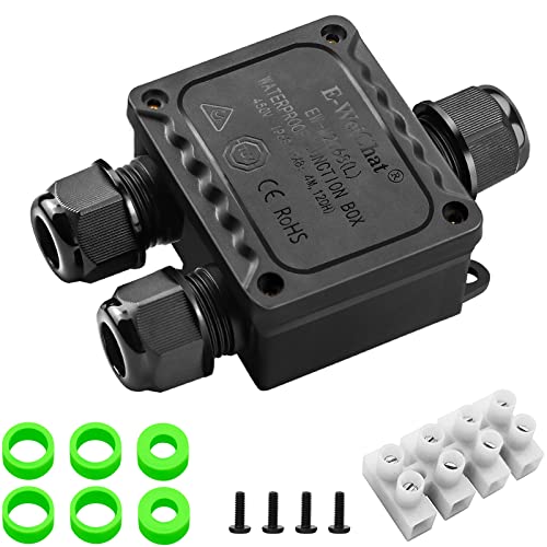 Abzweigdose Boden 3 Wege Junction Box IP68 Wasserdichte Verteilerdose Freien Verbindungsdose Ø 5mm-Ø14mm Elektrischer Außenverteilerdose Kabelverbinder Aussen Erdkabel Klemmdose von ALFFREUDE