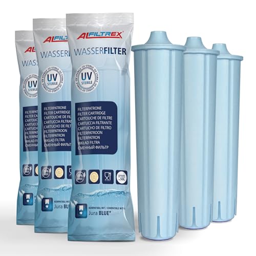 3 Filterpatronen Wasserfilter für Jura als Ersatz für Blue Wasserfilter 3er Set Filter für Jura Kaffee Vollautomat Kaffeemaschine Kaffeevollautomaten für IMPRESSA Serien von ALFILTREX