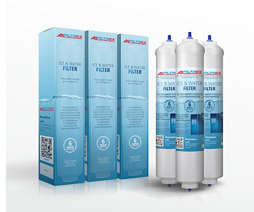 ALFILTREX 6-pack Externer Kühlschrank Wasserfilter kompatibel mit Samsung DA29-10105J Aqua Pure HAFEX/EXP DA99-02131B WSF-100 EF9603 HAIER LG (6 Filter) von ALFILTREX