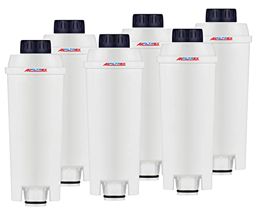ALFILTREX Wasserfilter kompatibel mit DeLonghi DLS C002 Kaffeemaschinen Filterpatronen, DLSC002, SER 3017, Magnifica, Caffe, Cappuccino, ECAM, ESAM, ETAM, BCO, EC (6) von ALFILTREX