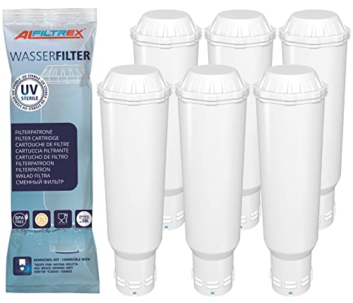 ALFILTREX Kaffee Filterpatrone kompatibel mit Krups F088, EA829S, Nivona NIRF700 Frischwasserfilter 390700100, Melitta Pro Aqua Cartridge 192830 (6 Stück / 6er Pack) von ALFILTREX