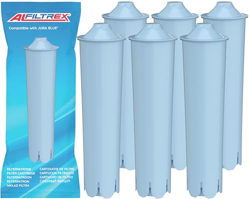 6er-pack Wasserfilter Filterpatronen ersetzt Filterpatrone Jura BLUE kompatibel mit Kaffeemaschienen Kaffeevollautomaten ENA IMPRESSA ENA Micro GIGA von ALFILTREX