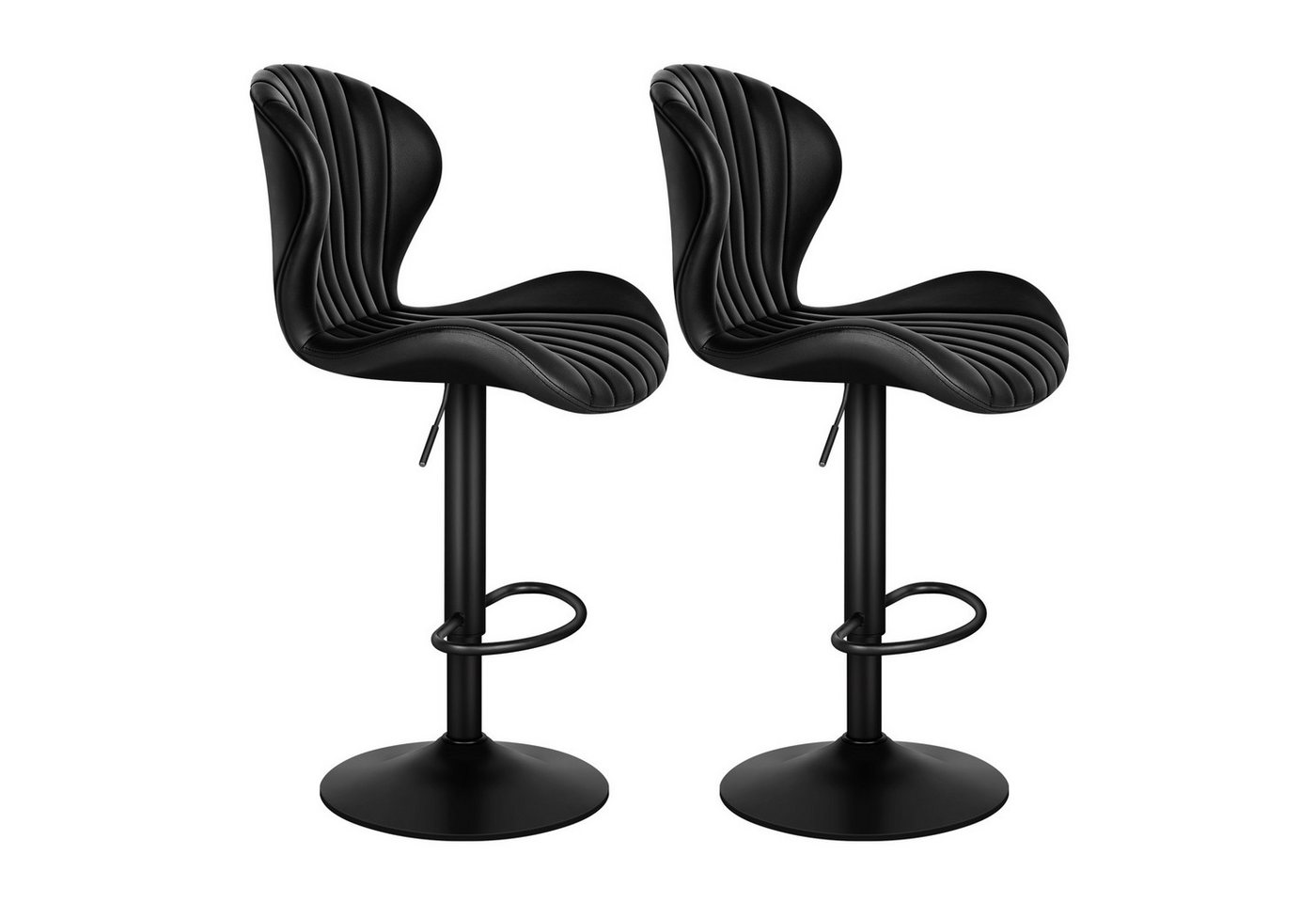 ALFORDSON Barhocker 2er Set, Höhenverstellbare Küchenhocker mit Schwenkfunktion, Barhocker zum Essen mit Sitzhöhe von 59-81 cm, Schwarz ALFORDSON Barhocker 2er Set, Höhenverstellbare Küchenhocker mit Schwenkfunktion, Barhocker zum Essen mit Sitzhöhe von 59-81 cm, Schwarz von ALFORDSON