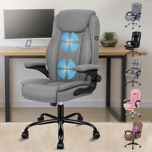 ALFORDSON Bürostuhl, Ergonomischer Schreibtischstuhl, Chefsessel, Drehstuhl mit hochklappbarer Armlehne, höhenverstellbar fürs Büro, 150 kg belastbar, Leinen,Grau ALFORDSON Bürostuhl, Ergonomischer Schreibtischstuhl, Chefsessel, Drehstuhl mit hochklappbarer Armlehne, höhenverstellbar fürs Büro, 150 kg belastbar, Leinen,Grau von ALFORDSON