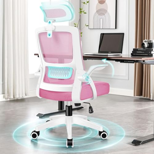 ALFORDSON Bürostuhl, Sessel mit Kopfstütze, Computer-Schreibtischstuhl mit Lordosenstütze, Drehstuhl für das Heimbüro, Rosa ALFORDSON Bürostuhl, Sessel mit Kopfstütze, Computer-Schreibtischstuhl mit Lordosenstütze, Drehstuhl für das Heimbüro, Rosa von ALFORDSON