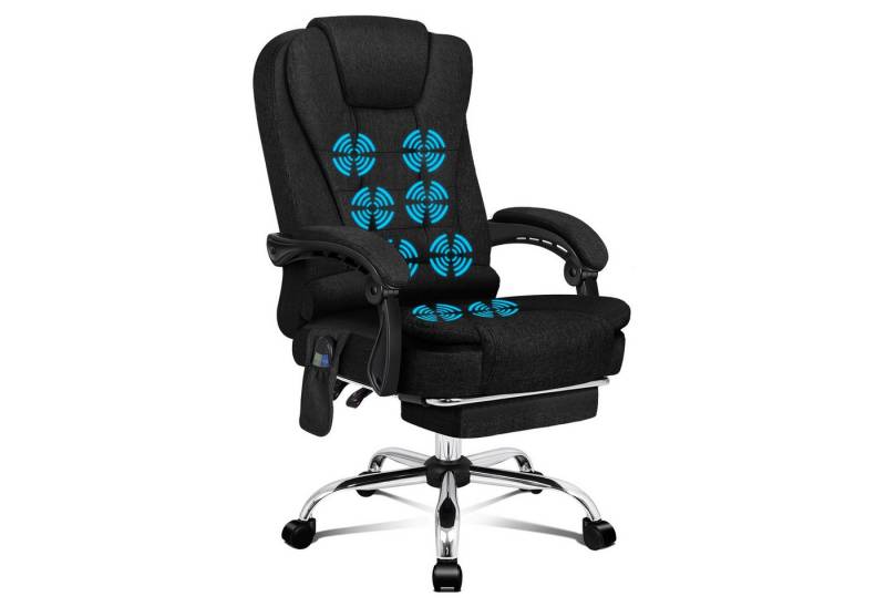 ALFORDSON Bürostuhl 8-Punkt-Massage-Vibration, Höhenverstellbarer Chefsessel (1 St), Mit Armlehnen, Belastbar bis 180 kg, Gewärmter Sitz von ALFORDSON