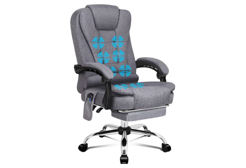 ALFORDSON Bürostuhl 8-Punkt-Massage-Vibration, Höhenverstellbarer Chefsessel (1 St), Mit Armlehnen, Belastbar bis 180 kg, Gewärmter Sitz von ALFORDSON