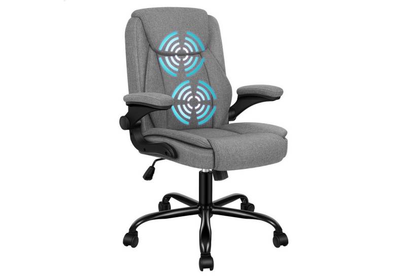 ALFORDSON Bürostuhl Ergonomischer Massage Studienstuhl mit Klappbarer Armlehne, Für Computer Arbeitstisch, Max Belastung 150kg von ALFORDSON