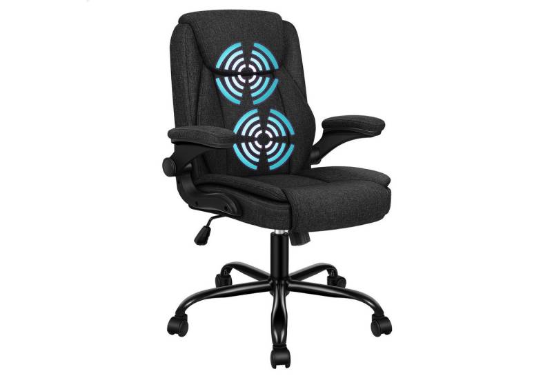 ALFORDSON Bürostuhl Ergonomischer Massage Studienstuhl mit Klappbarer Armlehne, Für Computer Arbeitstisch, Max Belastung 150kg von ALFORDSON
