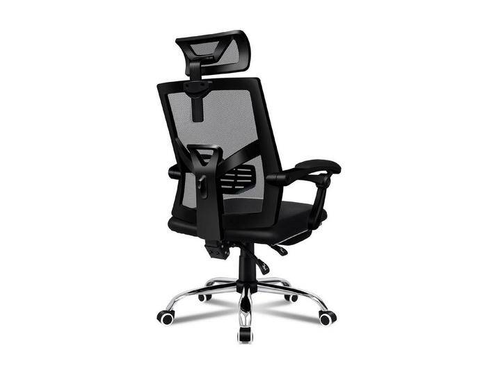 ALFORDSON Bürostuhl Ergonomischer aus Netzgewebe, 150° Neigung, ausziehbare Fußstütze, verstellbare Sitzhöhe, 360° drebar, schwarz, Schwarz ALFORDSON Bürostuhl Ergonomischer aus Netzgewebe, 150° Neigung, ausziehbare Fußstütze, verstellbare Sitzhöhe, 360° drebar, schwarz, Schwarz von ALFORDSON