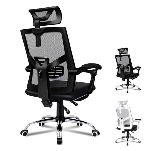 ALFORDSON Ergonomischer Bürostuhl aus Netzgewebe, 150° Neigung, Chefsessel mit SGS-Gasdruckfeder, Gaming-Stuhl für den Schreibtisch, max. 180 kg, Weiß von ALFORDSON