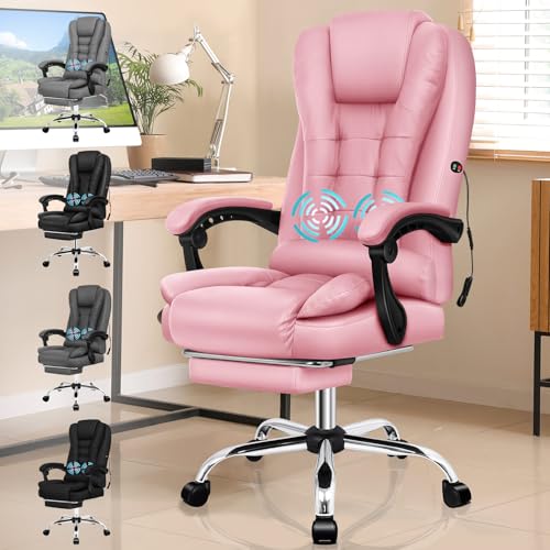 ALFORDSON Massage Bürostuhl, ergonomisches Design mit großer Sitzpolsterung, Kunstleder, Rosa ALFORDSON Massage Bürostuhl, ergonomisches Design mit großer Sitzpolsterung, Kunstleder, Rosa von ALFORDSON