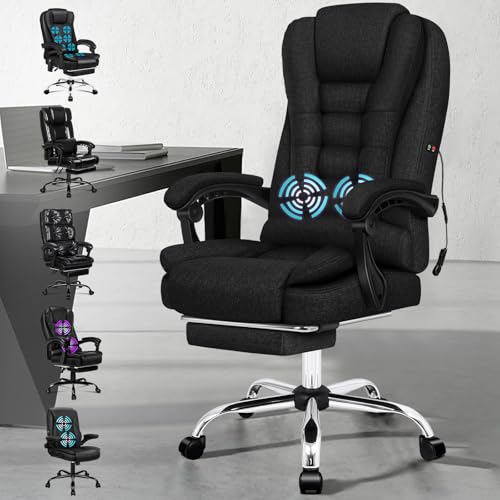 ALFORDSON Massage-Bürostuhl Gaming Chefsessel PU-Leder Computer Rennsitz, Stoff, Schwarz ALFORDSON Massage-Bürostuhl Gaming Chefsessel PU-Leder Computer Rennsitz, Stoff, Schwarz von ALFORDSON