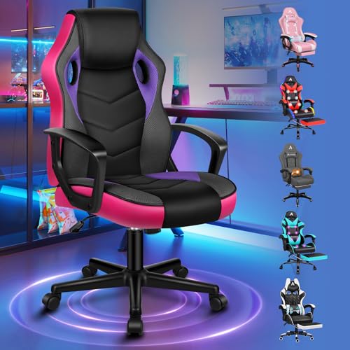 ALFORDSON Racing Schreibtischstuhl, Ergonomischer höhenverstellbarer & gepolsterter 150 kg belastbarer Bürostuhl, Drehbarer PC-Gaming-Stuhl fürs Homeoffice, PU-Leder und Stoff, Lila ALFORDSON Racing Schreibtischstuhl, Ergonomischer höhenverstellbarer & gepolsterter 150 kg belastbarer Bürostuhl, Drehbarer PC-Gaming-Stuhl fürs Homeoffice, PU-Leder und Stoff, Lila von ALFORDSON