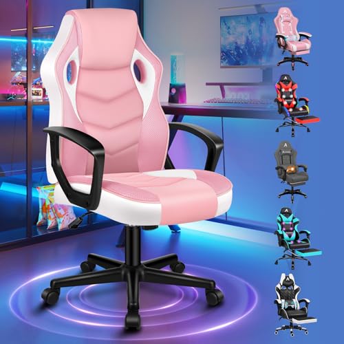 ALFORDSON Racing Schreibtischstuhl, Ergonomischer höhenverstellbarer & gepolsterter 150 kg belastbarer Bürostuhl, Drehbarer PC-Gaming-Stuhl fürs Homeoffice, PU-Leder und Stoff, Rosa ALFORDSON Racing Schreibtischstuhl, Ergonomischer höhenverstellbarer & gepolsterter 150 kg belastbarer Bürostuhl, Drehbarer PC-Gaming-Stuhl fürs Homeoffice, PU-Leder und Stoff, Rosa von ALFORDSON