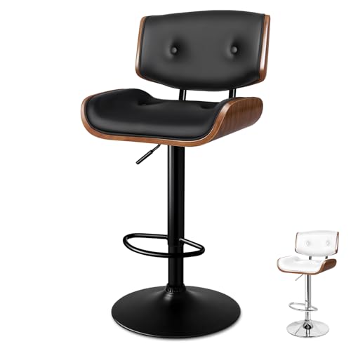 ALFORDSON Verstellbarer Barhocker mit 360°-Drehung und Gasdruckfeder – Sitzfläche aus geknöpftem PU-Leder, solide Basis, Odette-Design für Küchentheke oder Kücheninsel,Schwarz ALFORDSON Verstellbarer Barhocker mit 360°-Drehung und Gasdruckfeder – Sitzfläche aus geknöpftem PU-Leder, solide Basis, Odette-Design für Küchentheke oder Kücheninsel,Schwarz von ALFORDSON